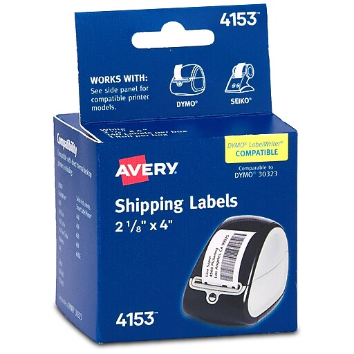 Avery Shipping Printer Labels, 21/8" x 4", White, 140 Labels/Pack
