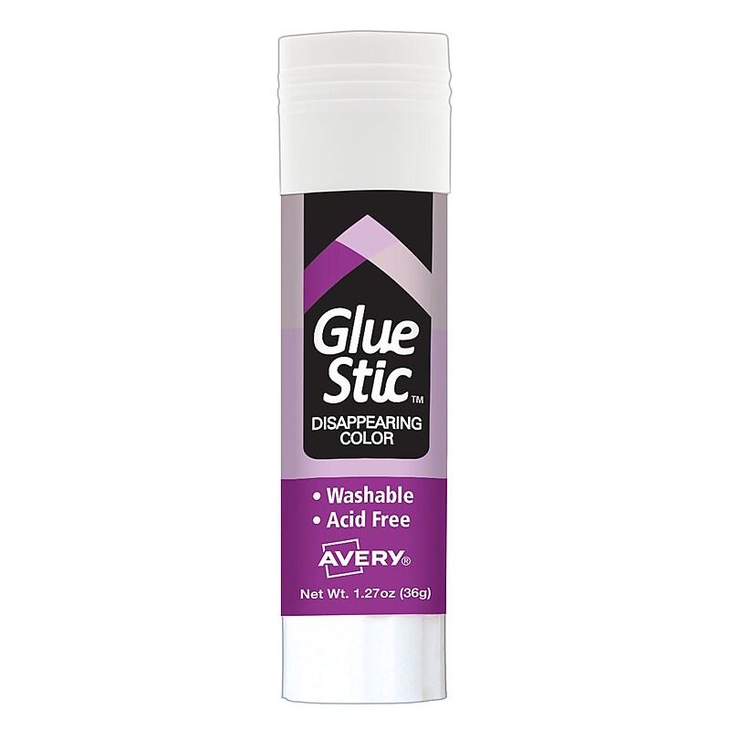 Avery Glue Stic Washable Glue Sticks, Purple (00226) image 1