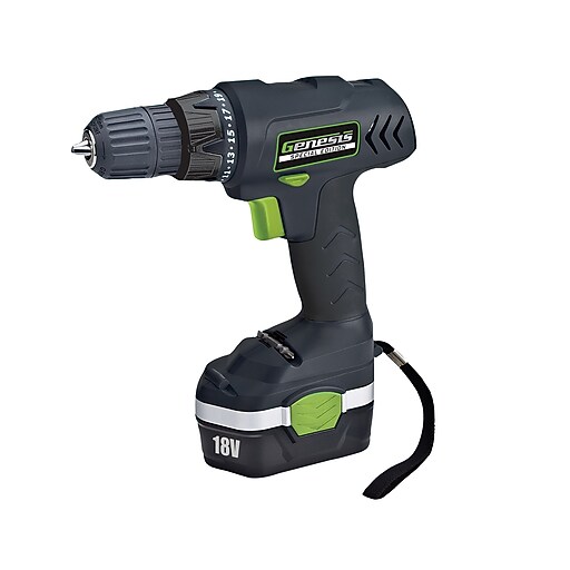Shop Staples for Genesis 18Volt Nickel Cadmium Cordless Drill Driver,