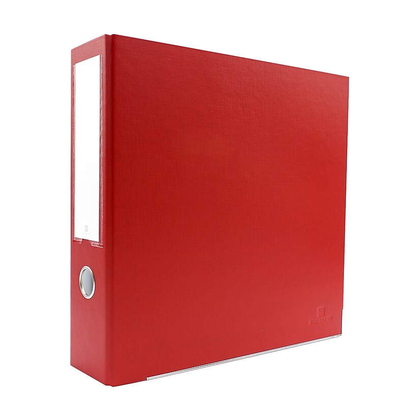 Bindertek Premium 2" 3-Ring Non-View Binders, D-Ring, Red (3EFN-RD) image 1