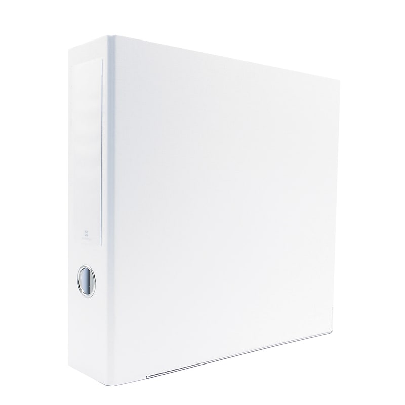 Bindertek Premium 2" 3-Ring Non-View Binders, D-Ring, White (3EFN-WH) image 1