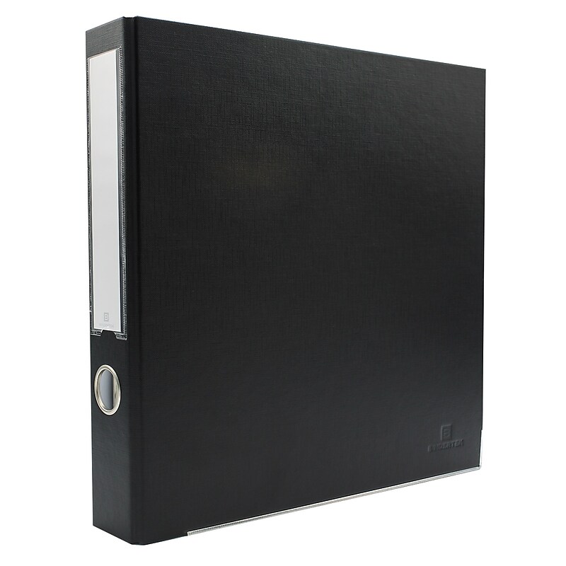 Bindertek Premium 1 1/2" 3-Ring Non-View Binders, D-Ring, Black (3SLN-BK) image 1