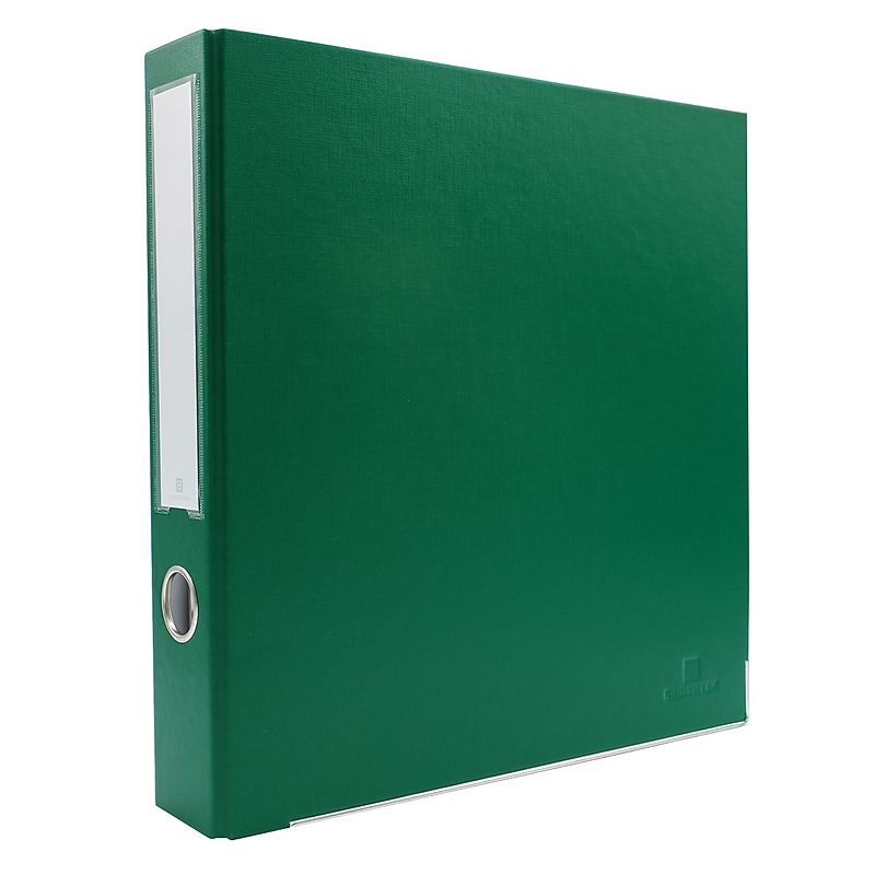 Bindertek Premium 1 1/2" 3-Ring Non-View Binders, D-Ring, Evergreen (3SLN-EV) image 1