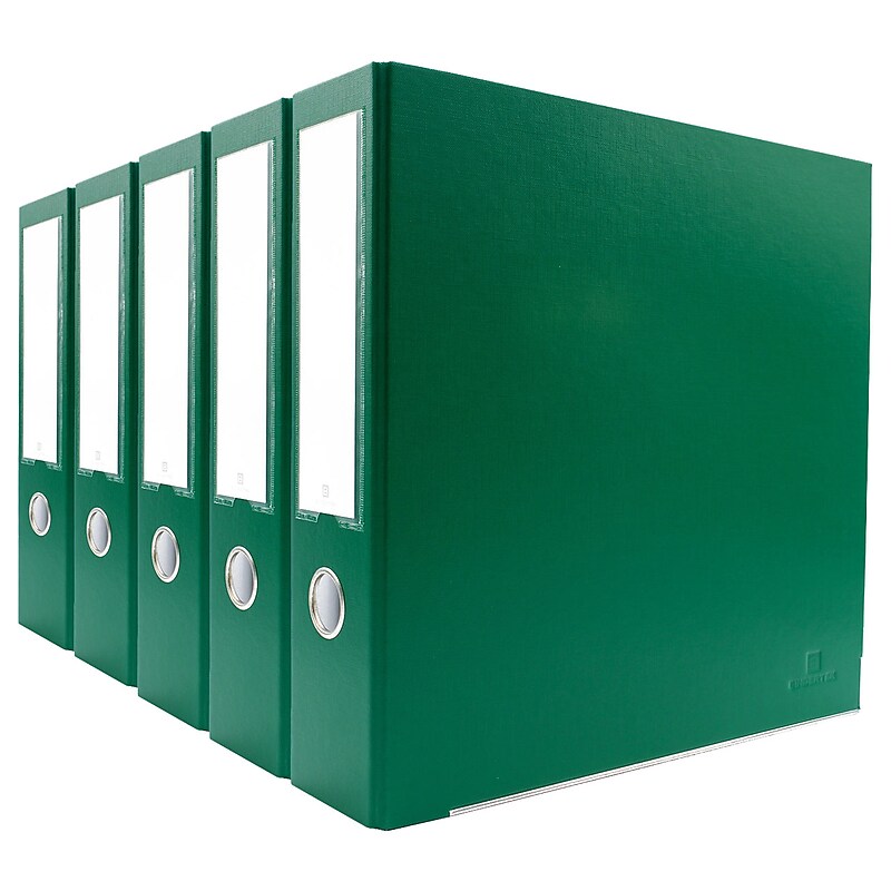 Bindertek Premium 2" 3-Ring Better Binders, D-Ring, Evergreen, 5/Pack (3EFPACK-EV) image 1