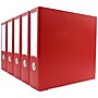 Bindertek Premium 2" 3-Ring Non-View Binders, D-Ring, Red, 5/Pack (3EFPACK-RD)~#|#~sp75157970_sc7