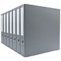 Bindertek Premium 1 1/2" 3-Ring Non-View Binders, D-Ring, Light Gray, 7/Pack (3SLPACK-LG)~#|#~sp75157977_sc7
