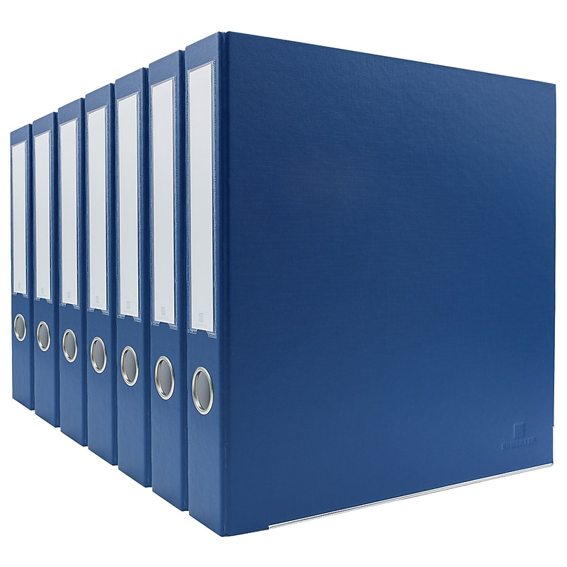 Bindertek Premium 1 1/2" 3-Ring Non-View Binders, D-Ring, Navy, 7/Pack (3SLPACK-NV) image 1