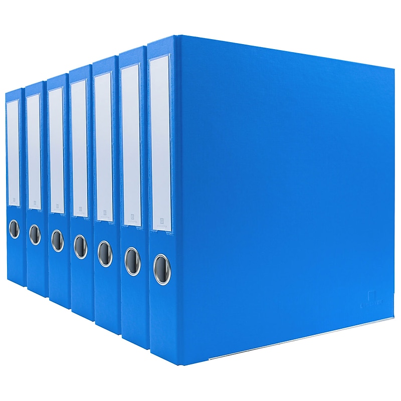 Bindertek Premium 1 1/2" 3-Ring Non-View Binders, D-Ring, Ocean Blue, 7/Pack (3SLPACK-OB) image 1
