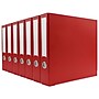 Bindertek Premium 1 1/2" 3-Ring Non-View Binders, D-Ring, Red, 7/Pack (3SLPACK-RD)~#|#~sp75157980_sc7