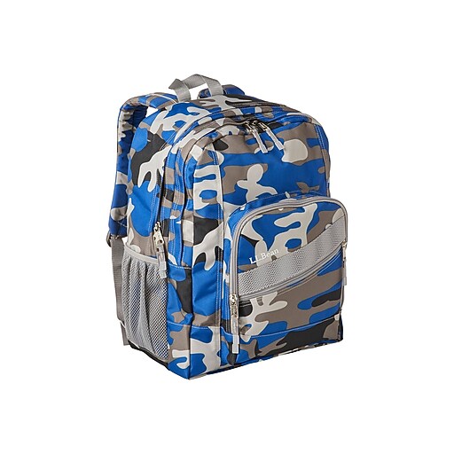 L.L.Bean Deluxe Book Pack Backpack, Ocean Blue Camo (1000000368) at Staples
