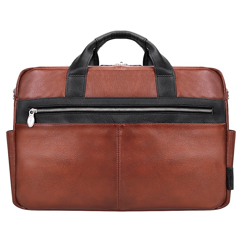 McKleinUSA SOUTHPORT U Series Leather Dual Compartment Briefcase, Brown (19100) image 1