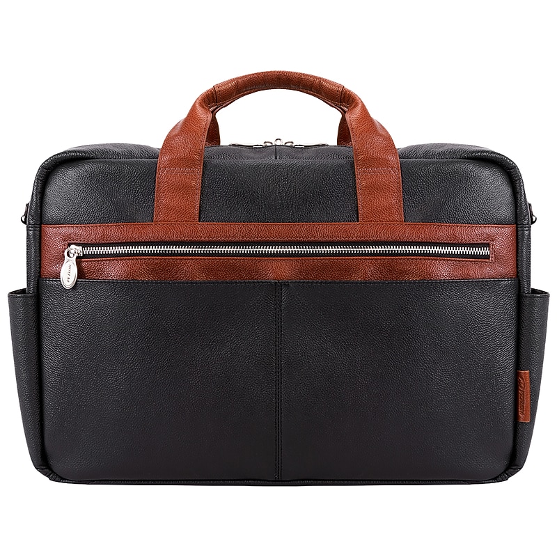 McKlein SOUTHPORT U Series Leather Briefcase, Laptop Compatible, Black (19102) image 1