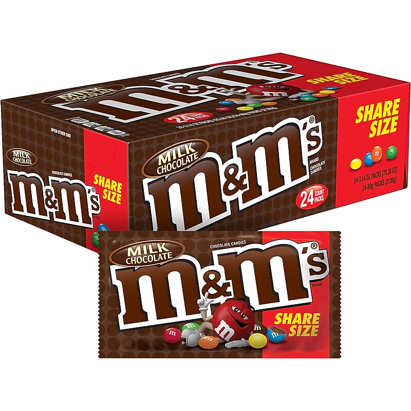 M&M's Milk Chocolate, 3.14 Oz. (MMK24) image 1