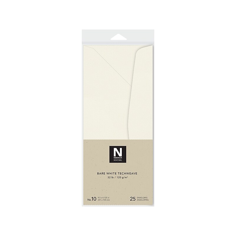 Neenah Paper Social #10 Everyday Envelope, White, 25/Pack (91471) image 1