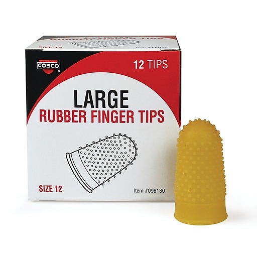 Cosco Large Rubber Finger Tips total 48 tips 4 boxes Size 12 BRAND NEW 