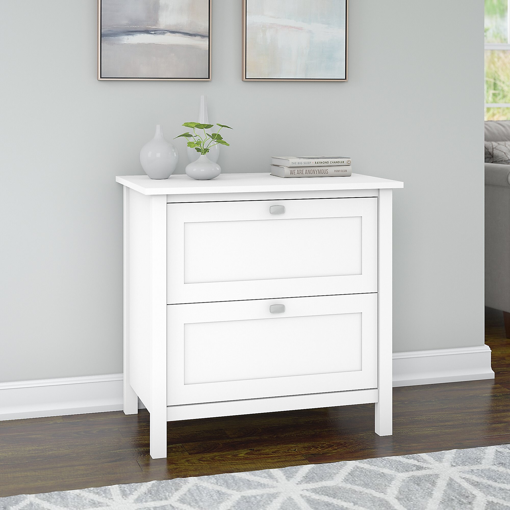 Bush Furniture Broadview 2-Drawer Lateral File Cabinet, Not Assembled, Letter/Legal, Pure White, 30.79″ (BDF131WH-03) Sansujyuku sansujyuku.com