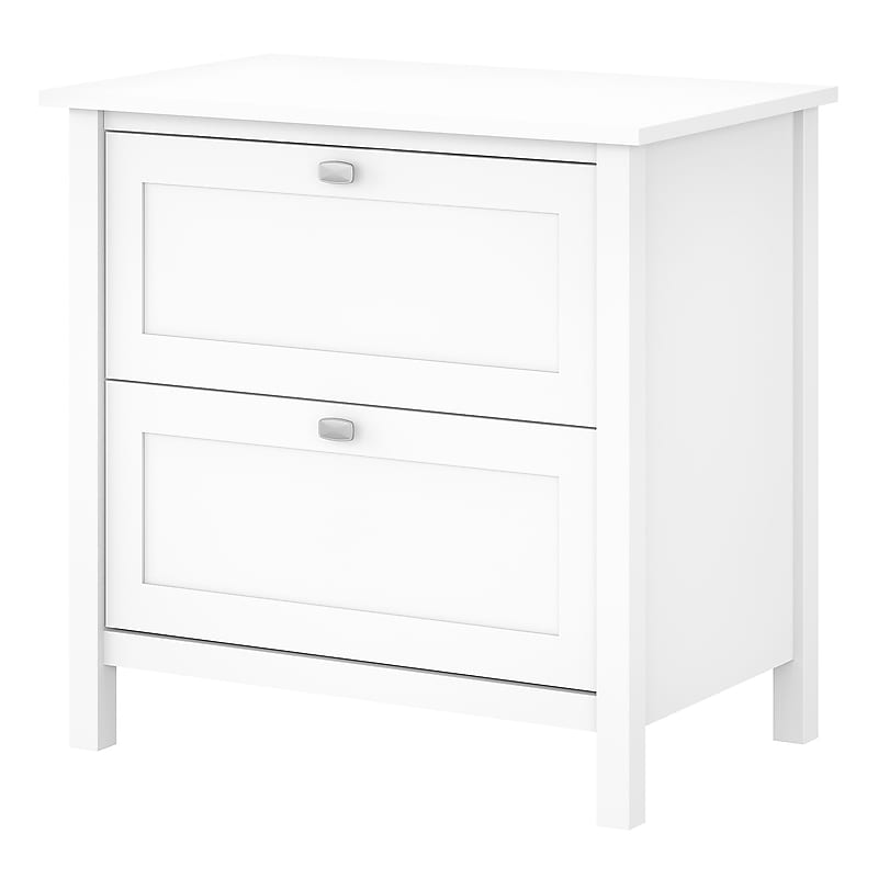 Bush Furniture Broadview 2-Drawer Lateral File Cabinet, Not Assembled, Letter/Legal, Pure White, 30.79" (BDF131WH-03) image 1