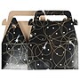 JAM Paper Gable Gift Box with Handle, Small, 3 1/4 x 6 x 3, Black Shooting Stars Design (4353509)~#|#~sp75935360_sc7