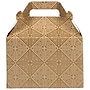 JAM Paper Gable Gift Box with Handle, 4" x 8" x 5.25", Gold/Kraft (4353520)~#|#~sp75936365_sc7