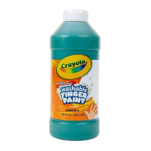 Crayola Washable Fingerpaint, Green, 16 oz. (55-1316-044) | Staples