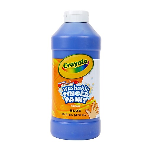 Crayola 16oz. Washable Finger Paint, Blue (511316042) Staples