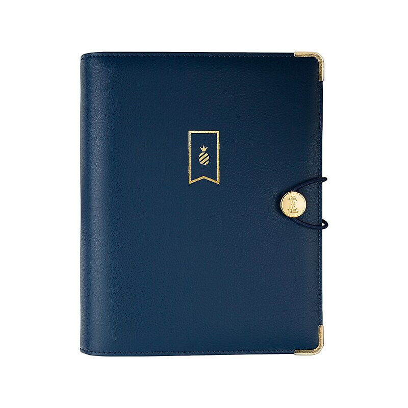 AT-A-GLANCE Emily Ley Simplified 5.5" x 8.5" Faux Leather Personal Organizer, Navy (EL100-010-58) image 1