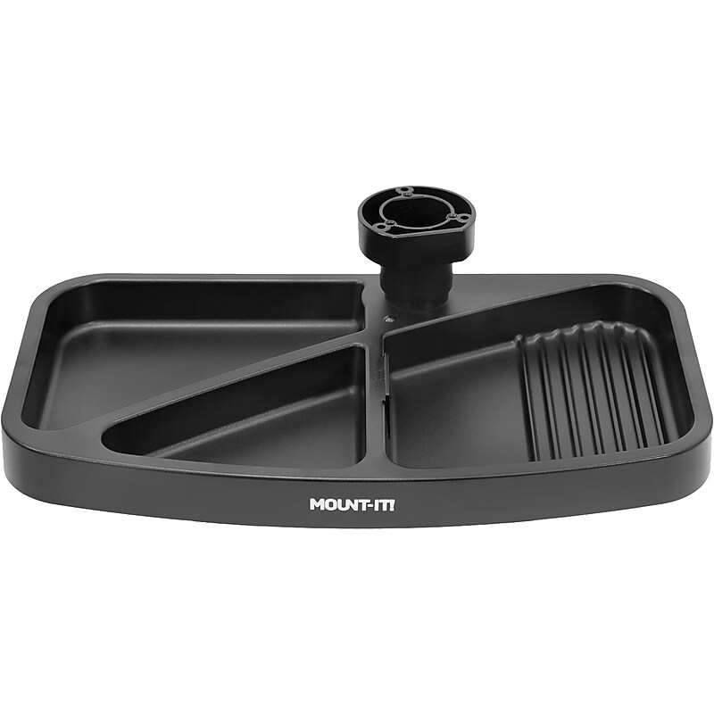 Mount-It! Plastic  Under Desk Organizer, Black (MI-7292) image 1