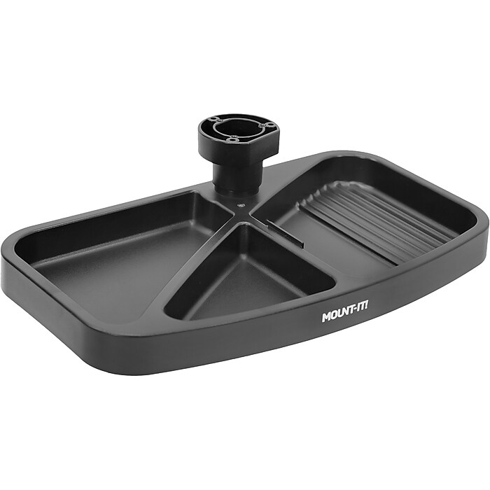 Mount It Plastic Under Desk Organizer Black MI 7292