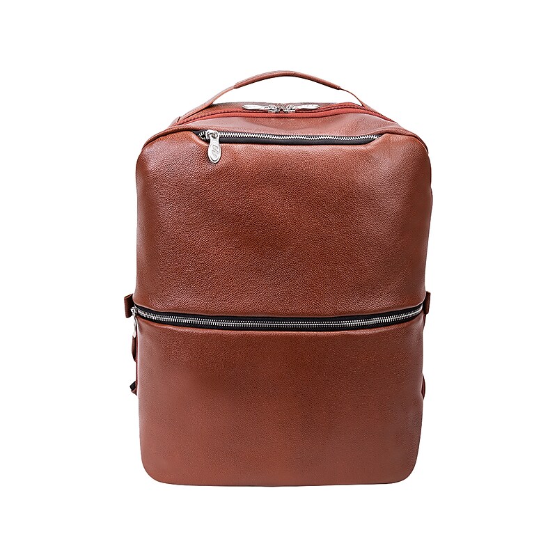 McKlein U Series East Side Laptop Backpack, Brown Leather (18874) image 1