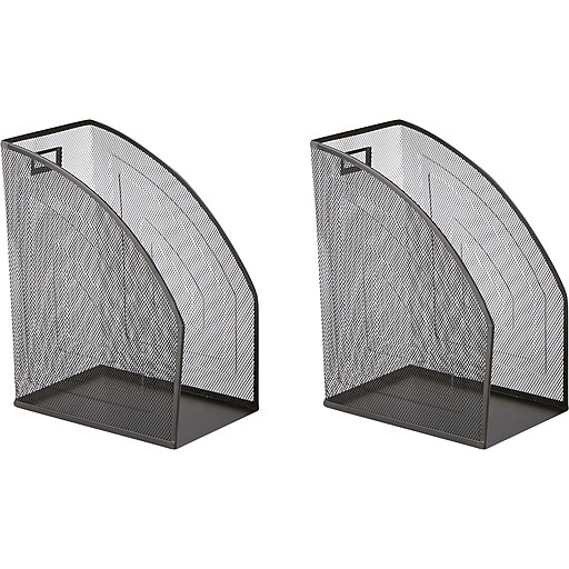 Mind Reader Steel Mesh Magazine File, Black, 2/Pack (JMAG2BLK) at Staples