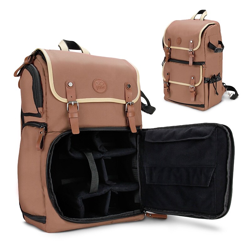 GOgroove Full-size DSLR Camera Backpack Case (Tan) (4784184) image 1