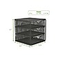 Mind Reader 3-Drawer Desktop Storage Organizer, Black (MINMESH3-BLK)~#|#~sp76825001_sc7