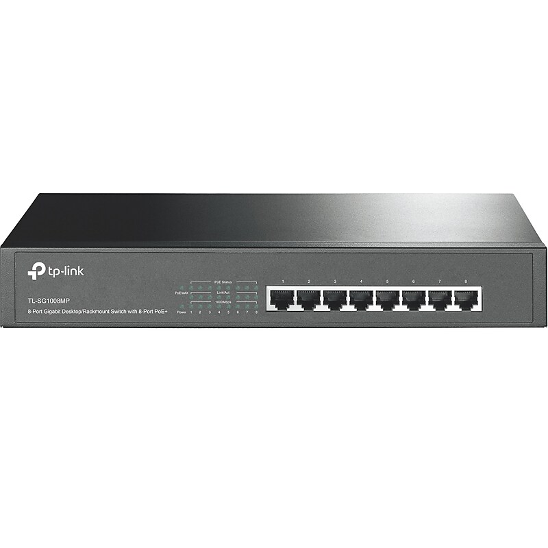 TP-LINK TL-SG1008MP 8-Port Gigabit Ethernet Desktop/Rack-Mountable Switch image 1