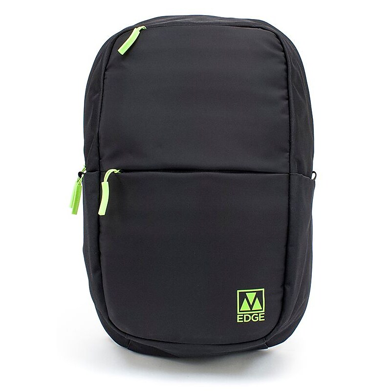 M-Edge Laptop Backpack, Medium, Black/Lime (BPK-T6-N-BL) image 1