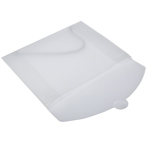 JAM Paper Plastic Portfolio with Hook Closure, Large, 9 1/2 x 12 x 1/4