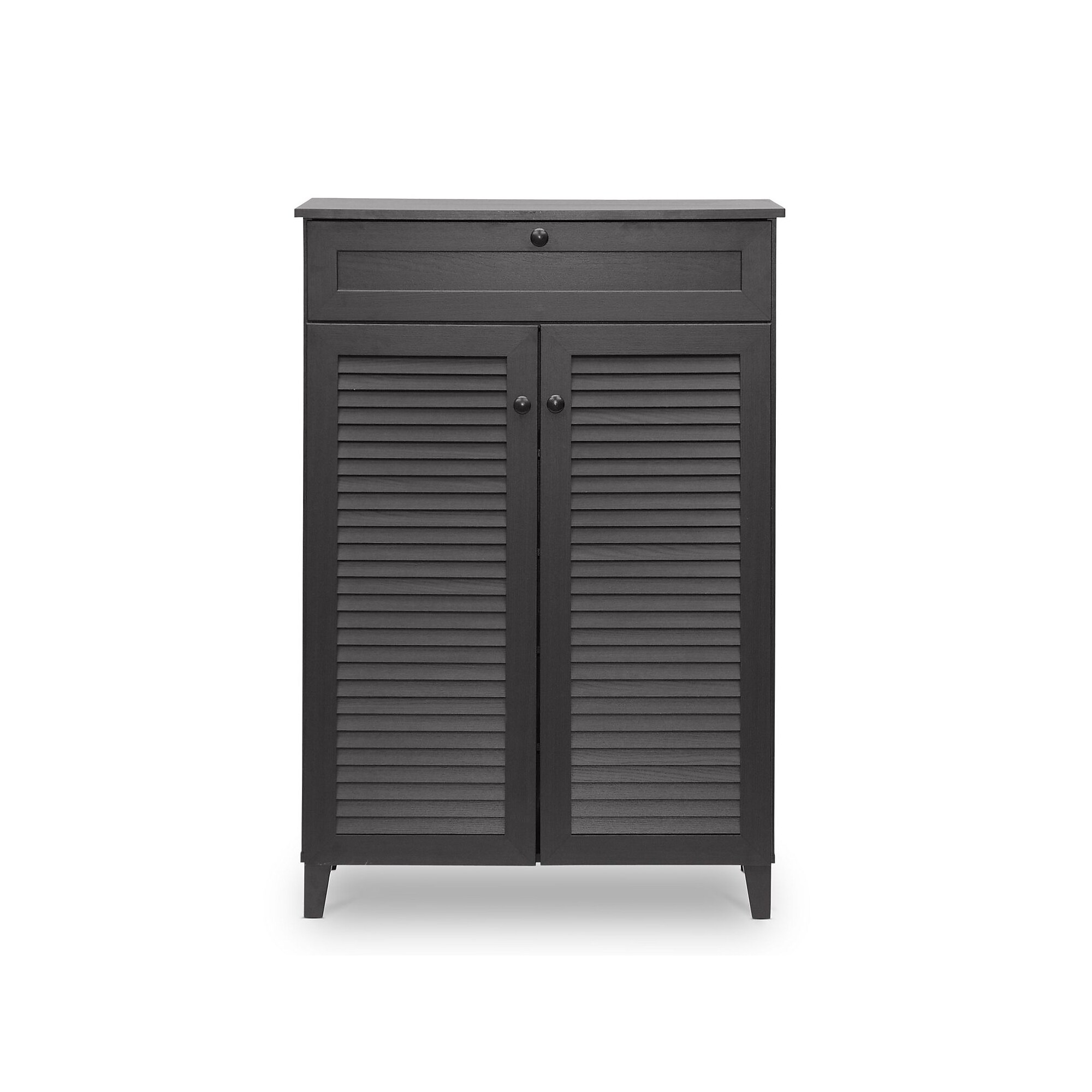 Baxton Studio Harding 30.75” W x 14.63” D Storage Cabinet, Dark Brown (5306-STPL) Sansujyuku sansujyuku.com