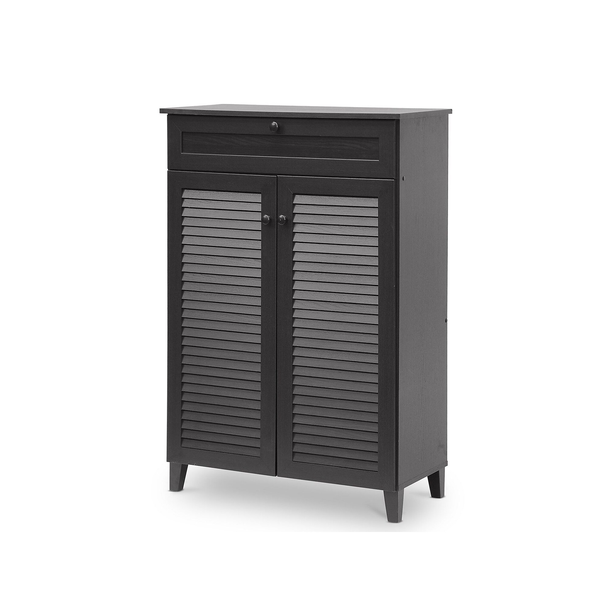 Baxton Studio Harding 30.75” W x 14.63” D Storage Cabinet, Dark Brown (5306-STPL) Sansujyuku sansujyuku.com