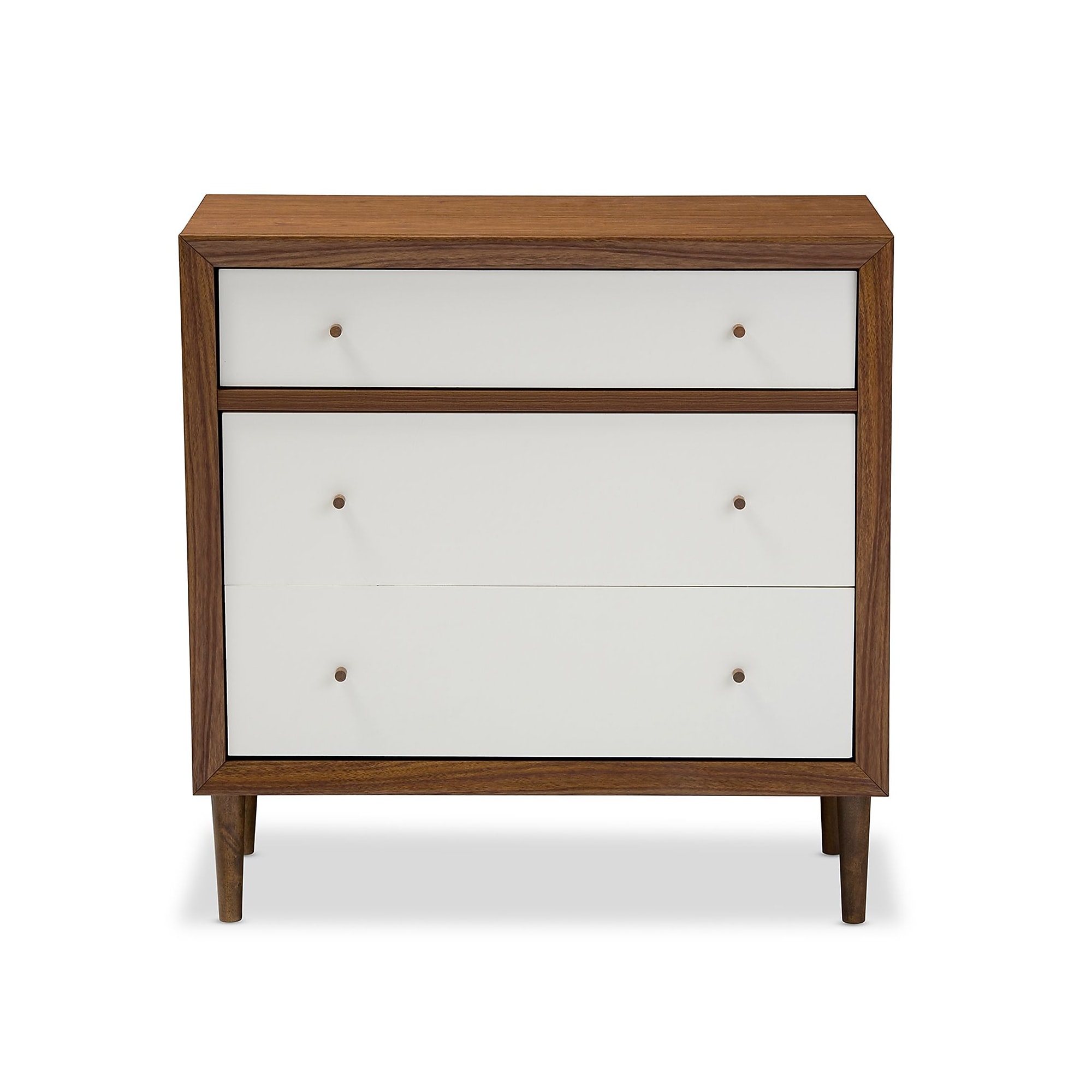 Baxton Studio Harlow 35.14” W x 16.3” D Storage Cabinet, Brown and White (6782-STPL) Sansujyuku sansujyuku.com
