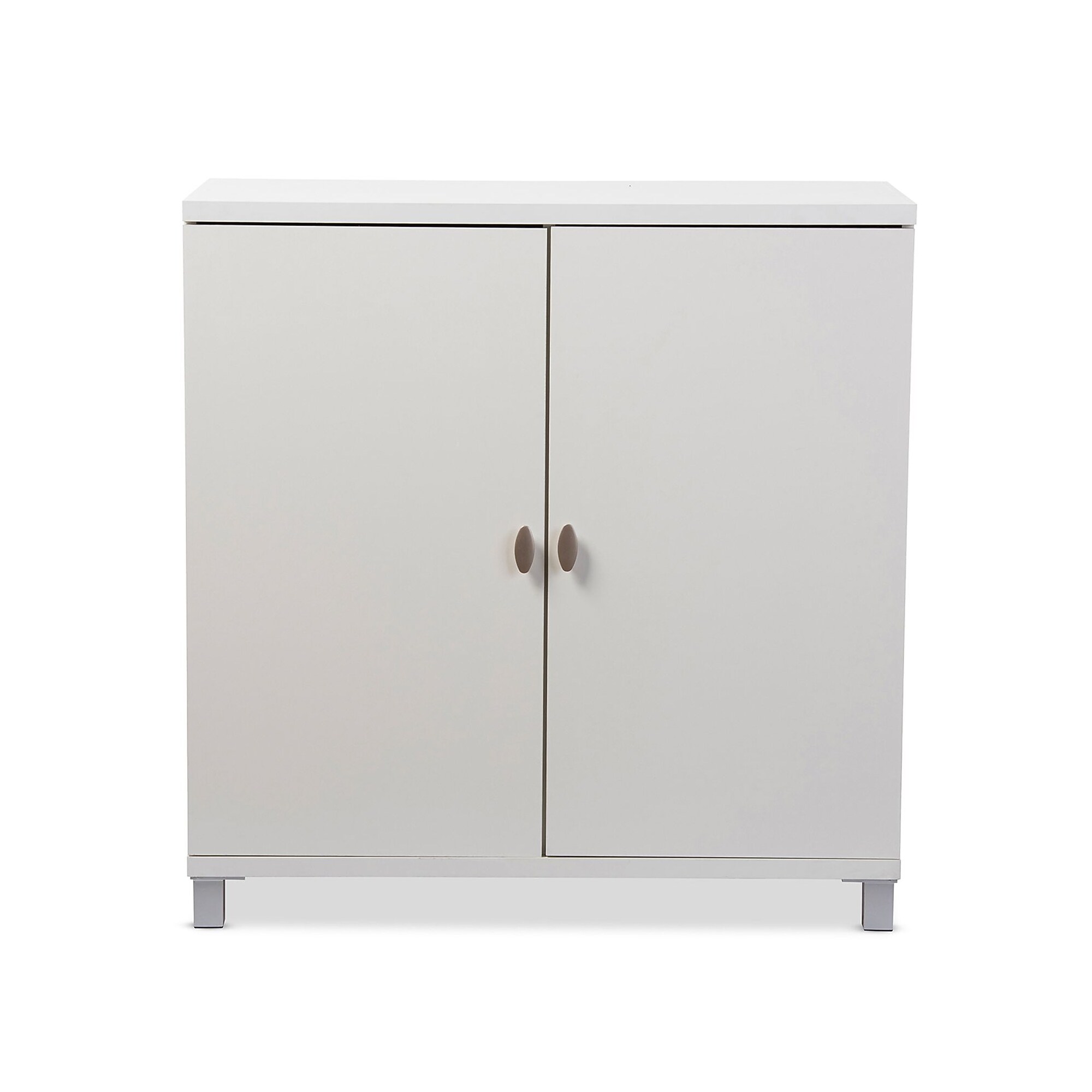 Baxton Studio Marcy 36″H Storage Cabinet with 5 Shelves, White (120-6470) Sansujyuku sansujyuku.com