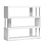 Baxton Studio Barnes 43.38'' W x 11.5'' D Bookshelf, White (4833-STPL)~#|#~sp7751998_sc7