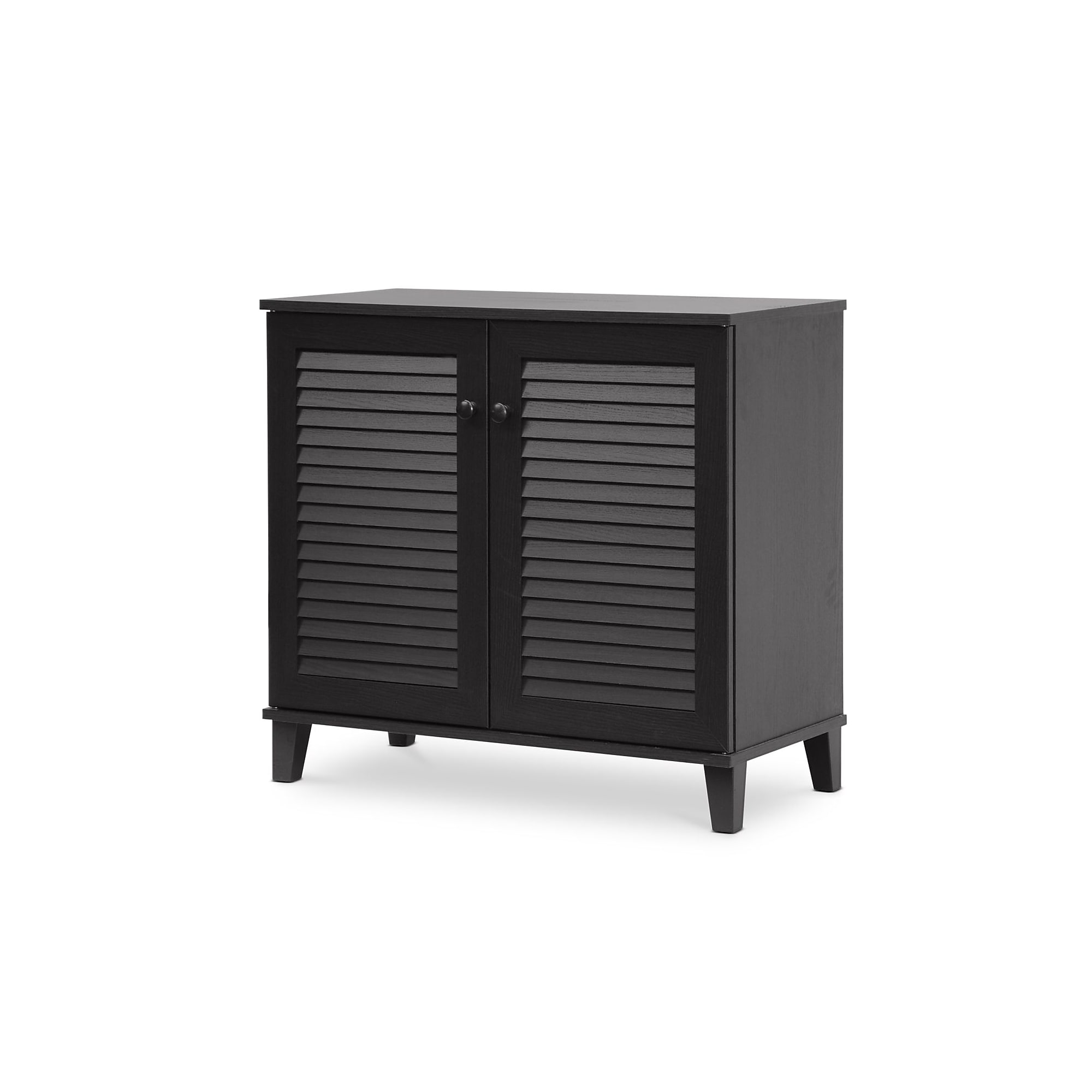 Baxton Studio Coolidge 29.63” W x 14.5” D Storage Cabinet, Dark Brown (5304-STPL) Sansujyuku sansujyuku.com