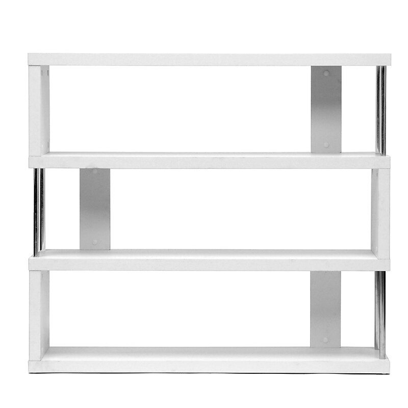 Baxton Studio Barnes 43.38'' W x 11.5'' D Bookshelf, White (4833-STPL) image 1