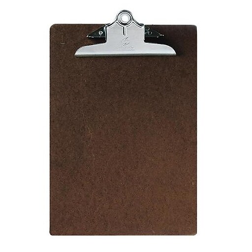 Skilcraft 9" x 12 1/2" Hardboard Clipboards, Letter, Brown