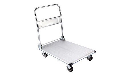 staples metal luggage cart black 108258