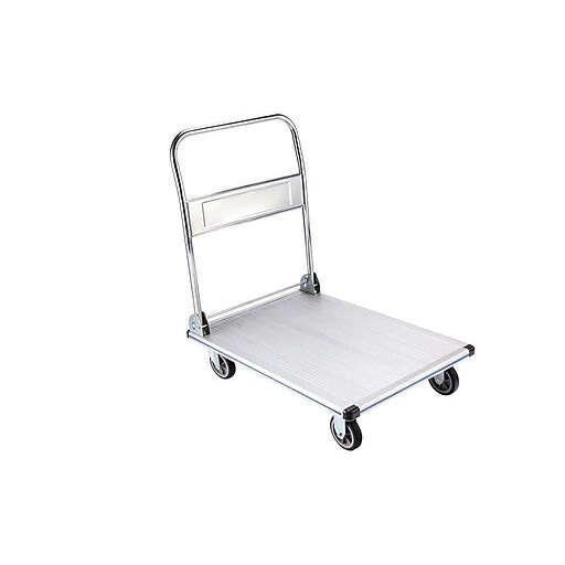 AdirOffice Folding Aluminum Single Handle Platform Truck Flatbed Cart