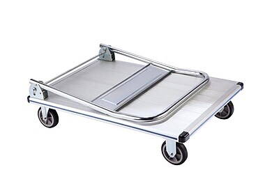 staples metal luggage cart black 108258