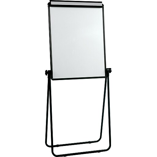 BestRite Double Sided Adjustable & Folding Mega Dry Erase Easel, Black