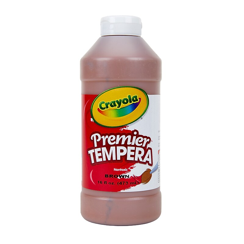 Crayola Premier Tempera Paint, Brown, 16 oz. (54-1216-007) image 1