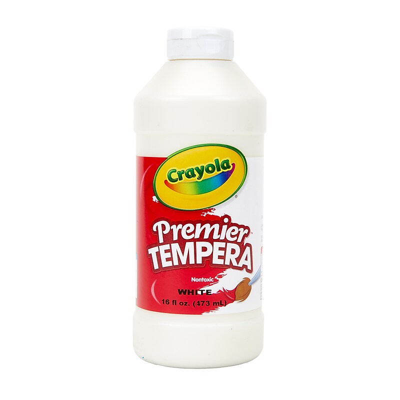 Crayola Premier Tempera Paint, White, 16 oz. (54-1216-053) image 1