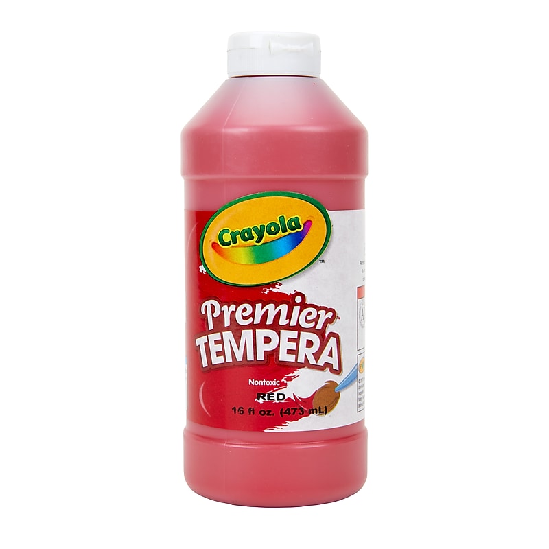 Crayola Premier Tempera Paint, Red, 16 oz. (54-1216-038) image 1